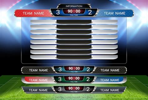 Premium Vector | Scoreboard and lower thirds template.