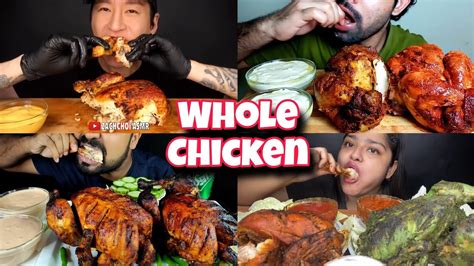 How Different Mukbangers EAT WHOLE CHICKEN YouTube