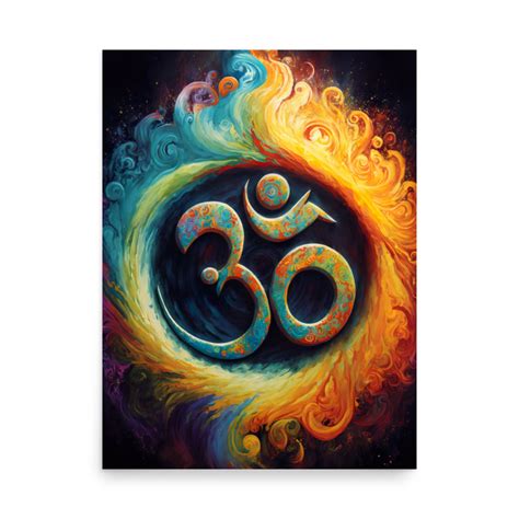 Cosmic Om Digital Art Aum Symbol Om Symbol Mystic Art Meditation Art Yoga Poster New Age Art ...