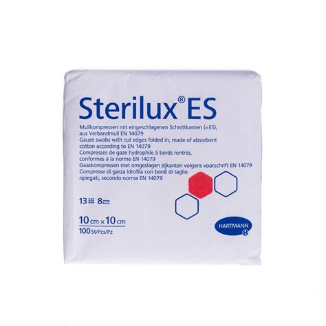 Sterilux kompresy gazowe niejałowe 13 nitkowe 8 warstwowe 5 x 5 cm