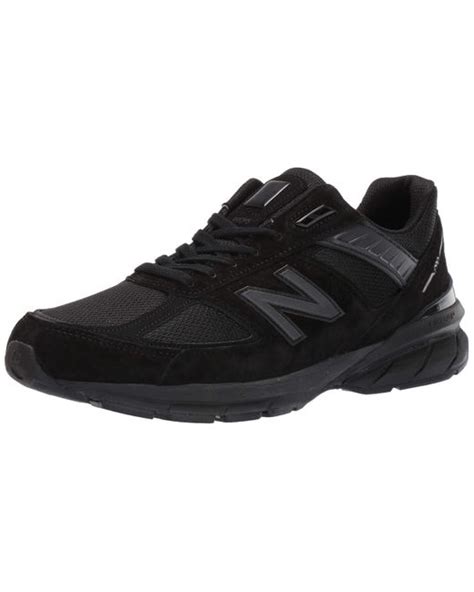 New Balance Suede Made In Us 990 V5 Sneaker In Black Black Black For Men Lyst