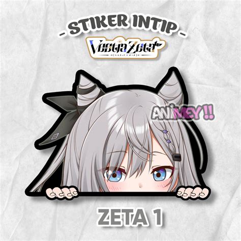 Jual Stiker Intip Vestia Zeta Hololive Vtuber Anime Sticker Waterproof