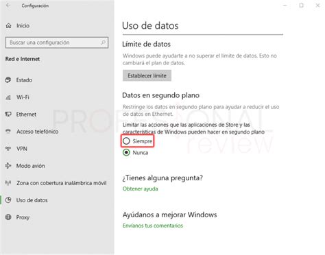 Cómo limitar ancho de banda en Windows 10