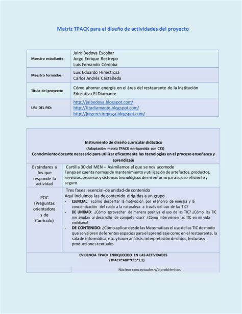 Matriz Tpack Pdf