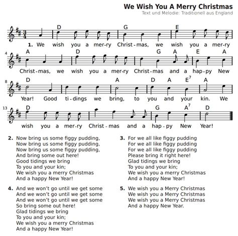 We We We Wish You A Merry Christmas - We Wish You A Merry Christmas Lyrics Printable