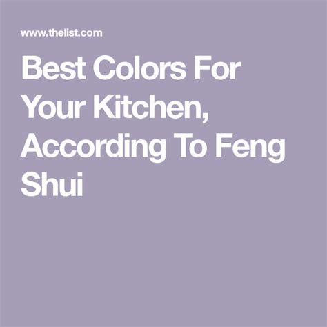 Feng shui kitchen colors – Artofit