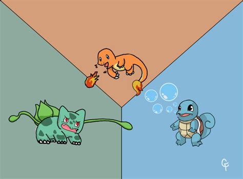 Pokemon Fire Grass Water By Blue Ranger Suo On Deviantart