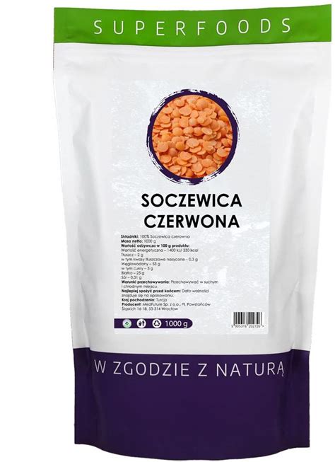 Soczewica Czerwona 1 Kg Medfuture Oficjalny Sklep MedFuture