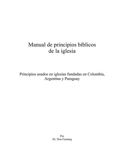 PDF Manual De La Iglesia TGC PDF FileManual De Principios