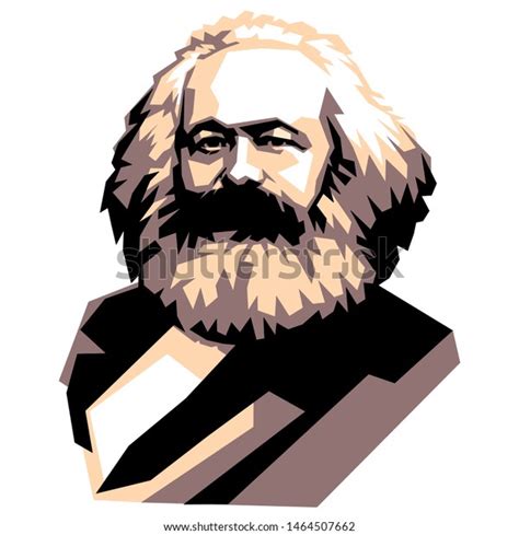 German Famous Philosopher Karl Marx Illustration Vetor Stock Livre De