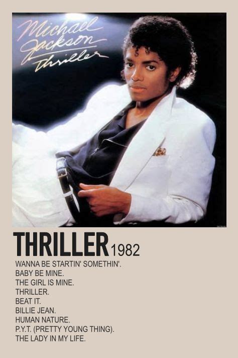 Michael Jackson Thriller 1982 Michael Jackson Poster Michael
