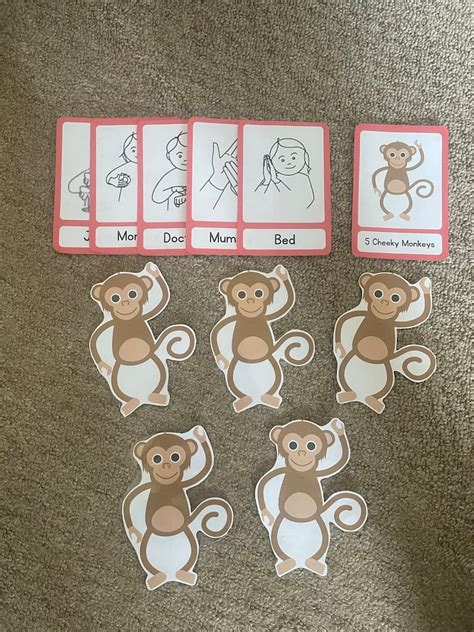 Set Of 3 Printable Nursery Rhyme Makaton Sign Flash Cards And Song