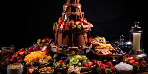 Premium AI Image | Flowing Chocolate Elegance Fountain of Temptation Liquid Sweetness Decadent ...
