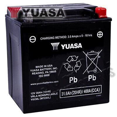 Yuasa Factory Activated Maintenance Free Battery YIX30L For 2022