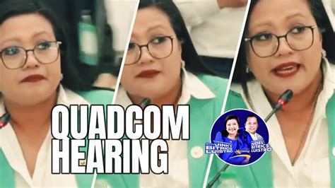 Bitrics Muling Lumarga Sa Quadcom Hearing Ng Kongreso Youtube