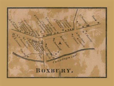 Roxbury Village Lurgan Township Pennsylvania 1858 Old Town Map Custom