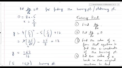 P Differentiation Finding Stationary Points Their Nature Maximum