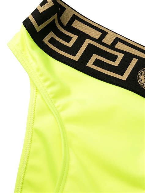 Versace La Greca Print Bikini Bottoms Farfetch