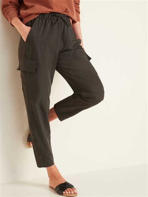 High Waisted Stretchtech Cargo Ankle Pants Old Navy