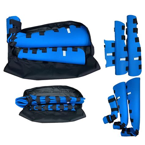 LEG AND ARM, FRACTURE SPLINTS large and small blue, with carry case