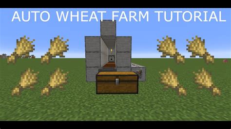 Minecraft Automatic Wheat Farm Tutorial Youtube