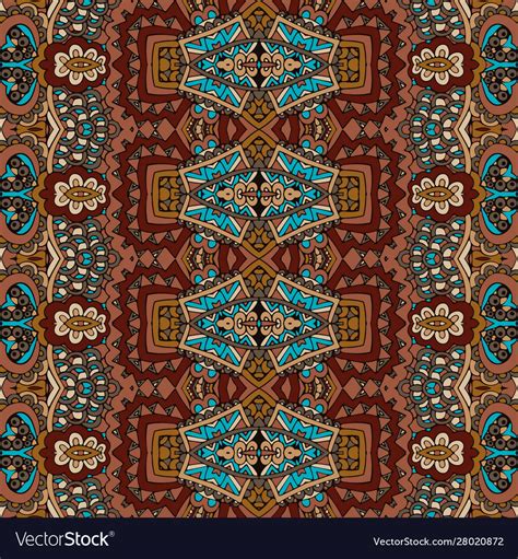 Seamless Pattern African Style Art Batik Ikat Vector Image