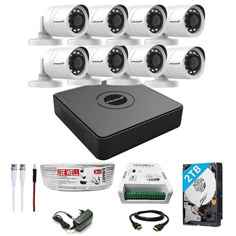 Prama Mp Full Hd Cctv Kit With Channel Dvr Outdoor Cameras