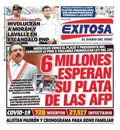 Diario Exitosa Lima Lunes De Abril De By Diario Exitosa Issuu