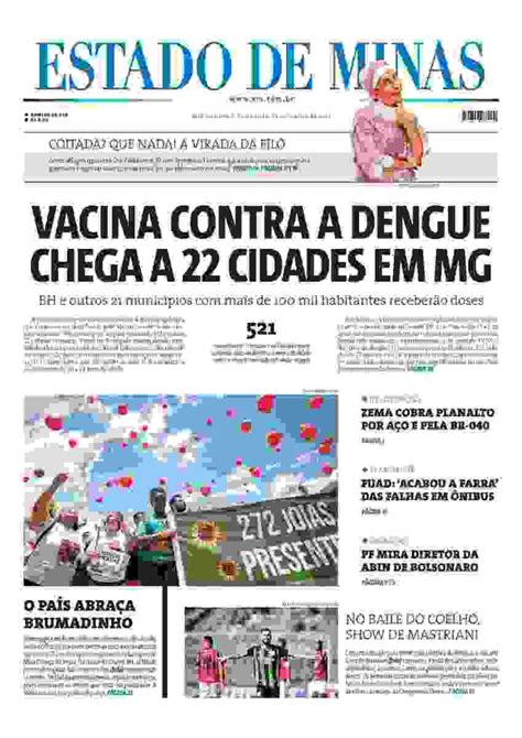 Confira A Capa Do Estado De Minas Do Dia