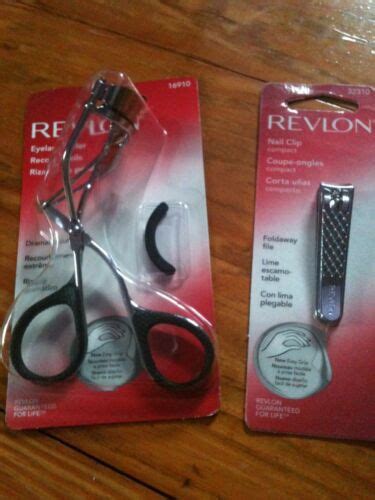 Lot New Revlon Stainless Steel Eyelash Curler And Compact Nail