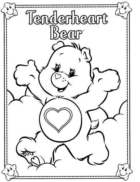 Care bear coloring pages to download and print for free