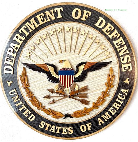 DEPARTMENT of DEFENSE SEAL Wood Art Plaque - Etsy