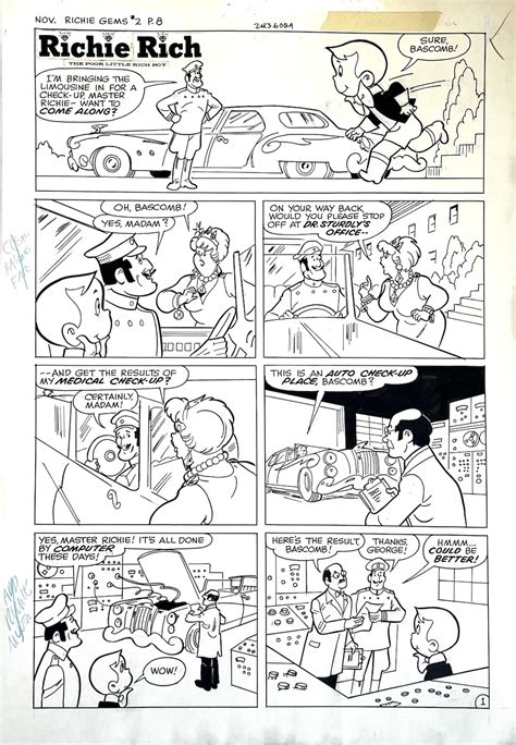 Richie Rich Gems 2 Page 1 By Ernie Colon Harvey 1974 Huge Original