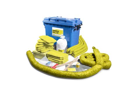 Chemical Spill Kit 12 660 Litre Wheeled Bin Absorbency 482 Litres