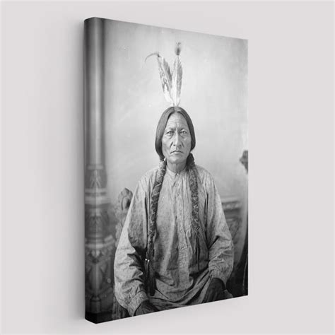 Native American Wall Art, Black and White Warrior Canvas Painting ...