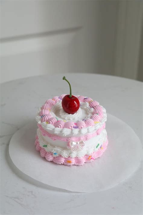 handmade mini fake cake trinket jewelry box confetti decoration fake
