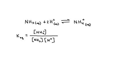 SOLVED: Calculate the equilibrium constant for the reaction NH3(aq ...