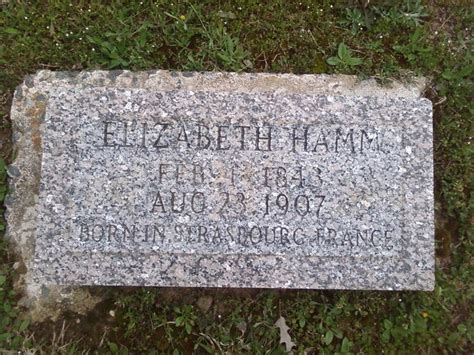 Elizabeth Hamm 1843 1907 Find A Grave Memorial