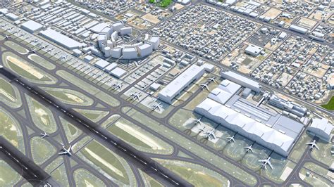 Dubai International Airport - 3D Model by 3dstudio