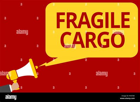 Handwriting Text Writing Fragile Cargo Concept Meaning Breakable