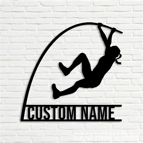 Custom Pole Vaulter Custom Metal Sign Craft Name Sign