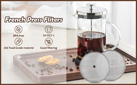 Pcs Cafetiere Filter Mesh French Press Filter Replacement Cafetiere