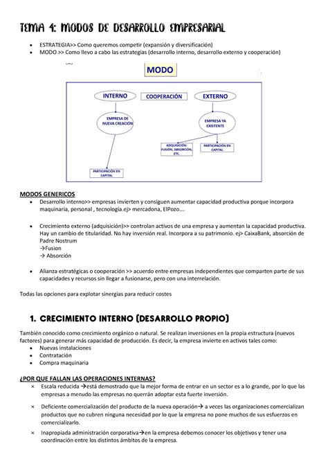 Tema 4 DEE 2 Apuntes de Dirección Estratégica II de las diapositivas