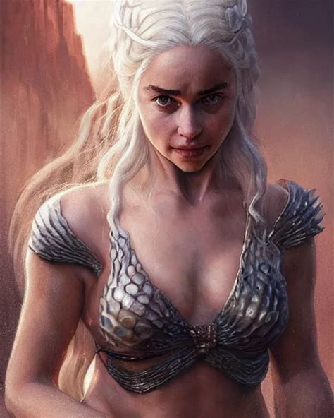 Daenerys Targaryen Wearing A Shell Bikini In Atlantis Stable