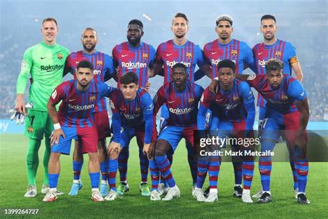 fc barcelona team pose   premium high res pictures getty images