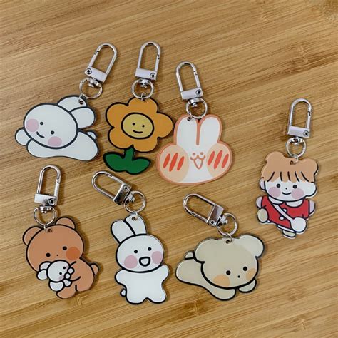 Korean Ins Cute Rabbit Acrylic Keychain | Shopee Malaysia