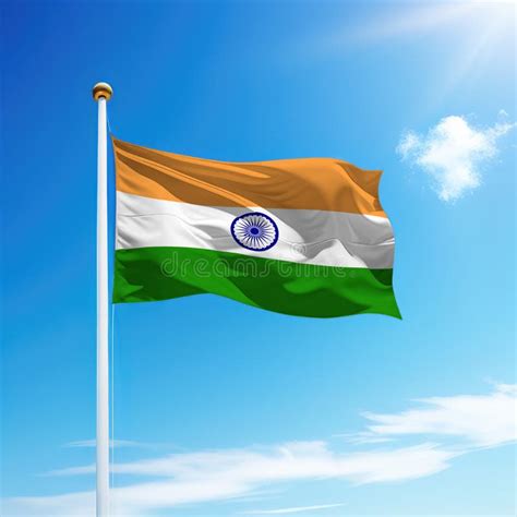 India Waving Flag Stand Stock Illustrations 377 India Waving Flag