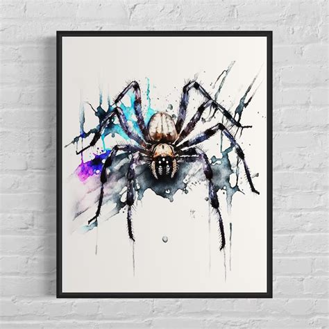 Spider Watercolor Art Print Spider Painting Wall Art Poster - Etsy ...