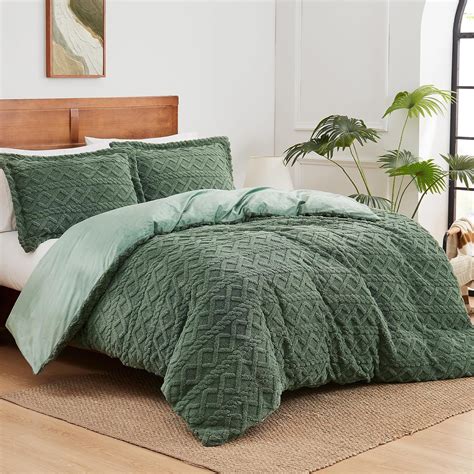 Amazon TOPCEE Green Duvet Cover Twin Size Tufted Twin Duvet Cover