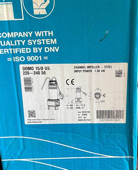 Lowara Domo 15b 240v Submersible Drainage Pump Wfloat Switch 3211 V